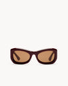 Port Tanger Tangerine Sunglasses in Burgundy Acetate and Amber Lenses 1