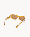 Port Tanger Tangerine Sunglasses in Yellow Ochra Acetate and Tobacco Lenses 3