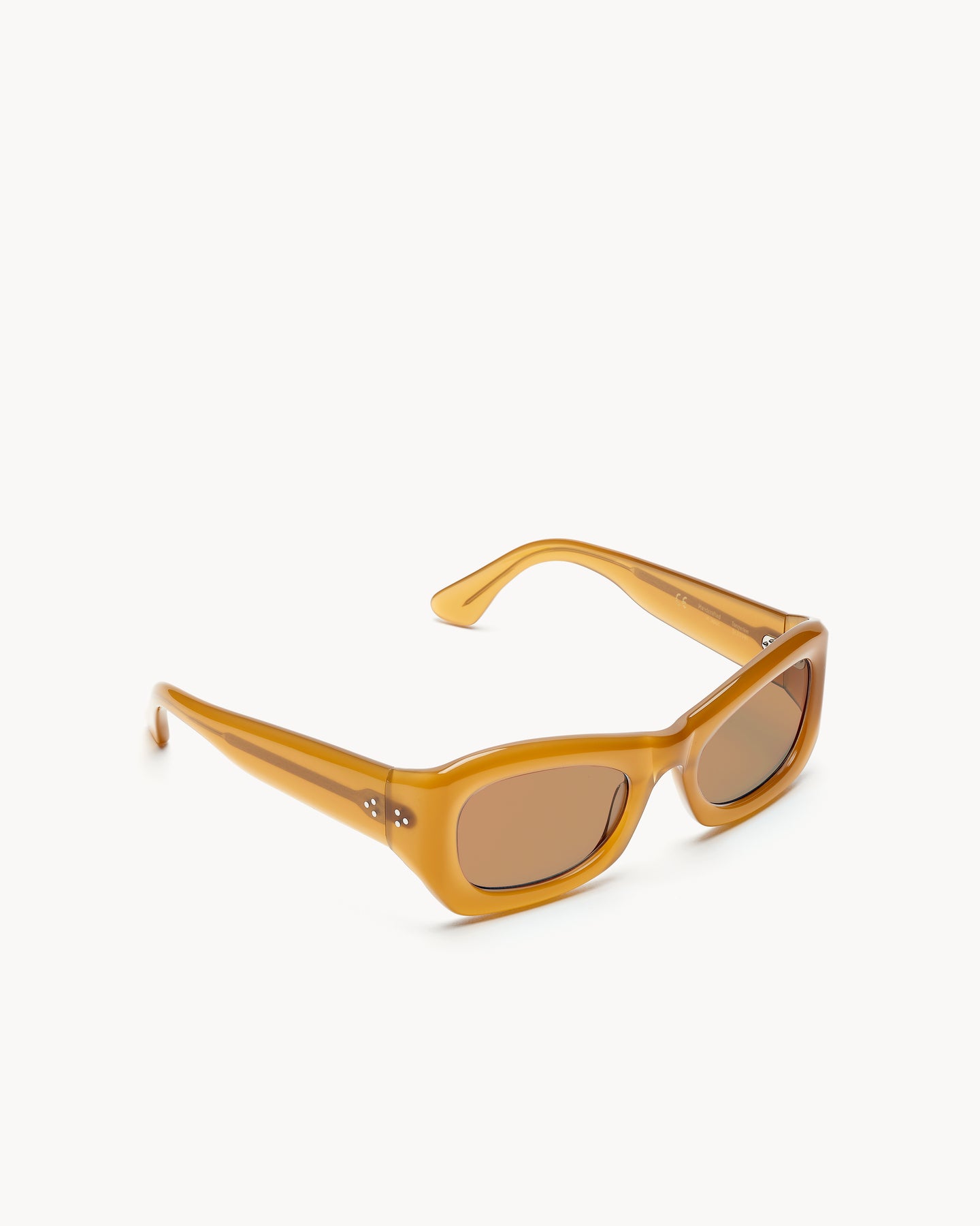 Port Tanger Tangerine Sunglasses in Yellow Ochra Acetate and Tobacco Lenses 2