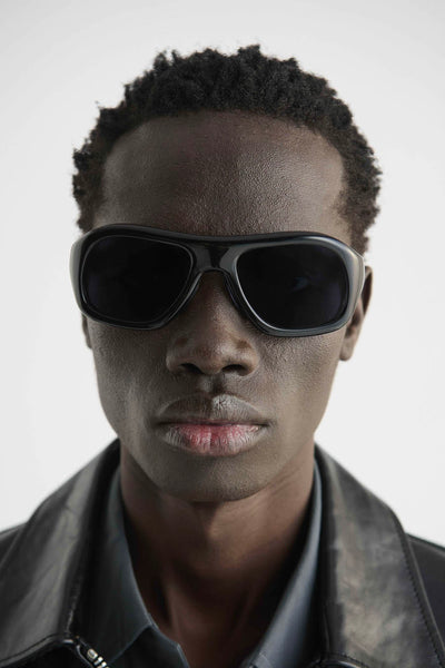 Gray | Black Acetate | Black Lens | Port Tanger Sunglasses – Port