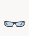 Port Tanger Daryan Sunglasses in Black Acetate and Rif Blue Lenses 1