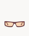 Port Tanger Daryan Sunglasses in Carmesi Acetate and Amber Lenses 1