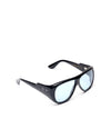 Gambia | Black Acetate | Rif Blue Lens