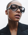 Gambia | Black Acetate | Rif Blue Lens
