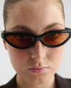 Fanna | Black Acetate | Amber Lens