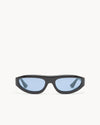 Port Tanger Uns Sunglasses in Black Acetate and Rif Blue Lenses 1