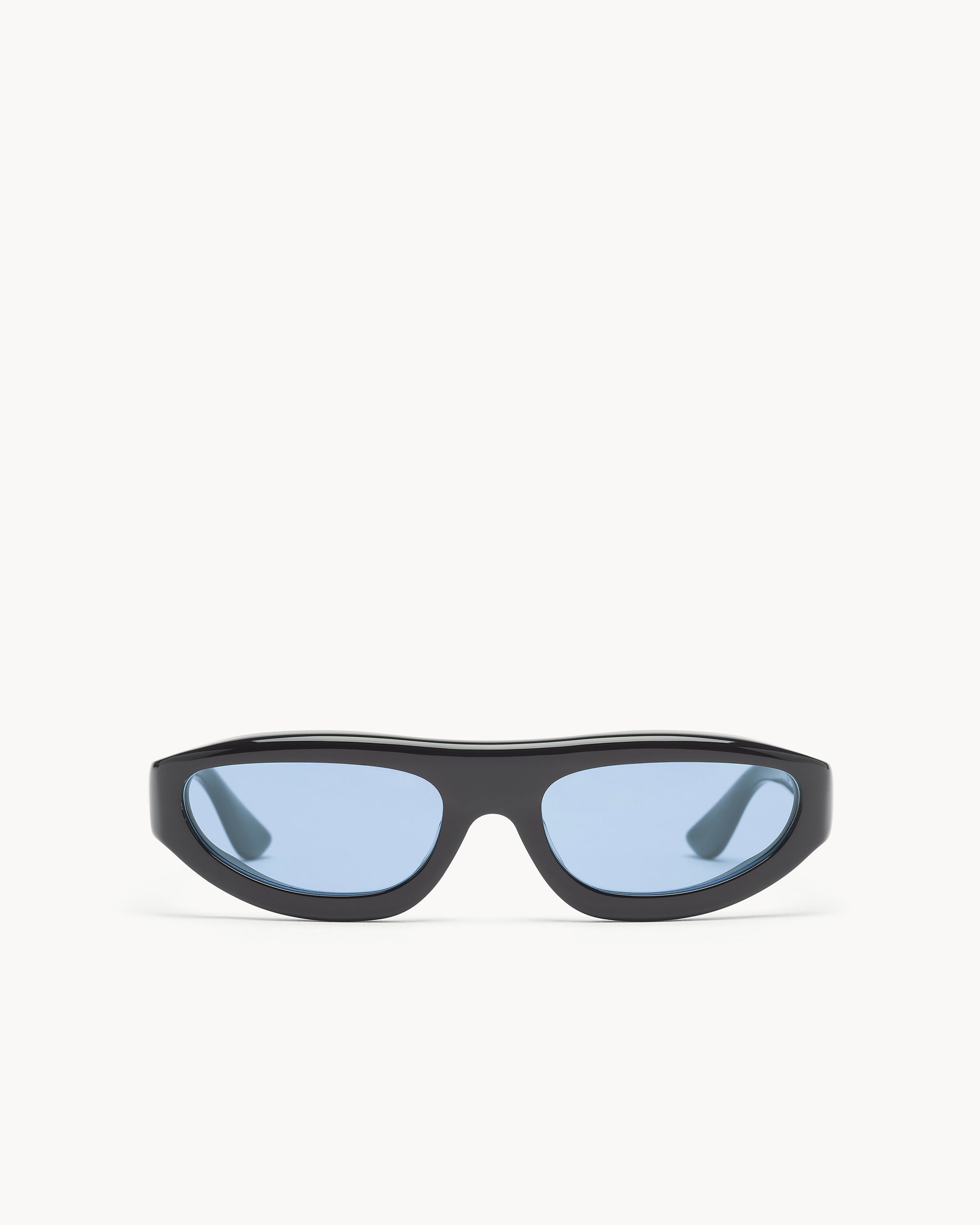 サングラス PORT TANGER SS25 (PT 2502 BLACKACETATERIFBLUELENS) Port Tanger Saudade II Sunglasses - Black Acetate/Black Lens