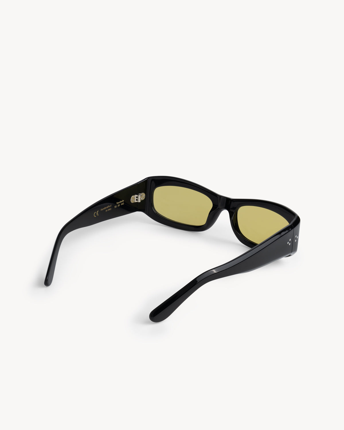 Port Tanger Saudade Sunglasses in Black Acetate and Warm Olive Lenses 3