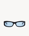 Port Tanger Saudade Sunglasses in Black Acetate and Rif Blue Lenses 1