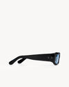 Port Tanger Saudade Sunglasses in Black Acetate and Rif Blue Lenses 4