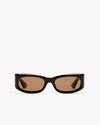 Port Tanger Saudade II Sunglasses in Black Acetate and Tobacco Lenses 1