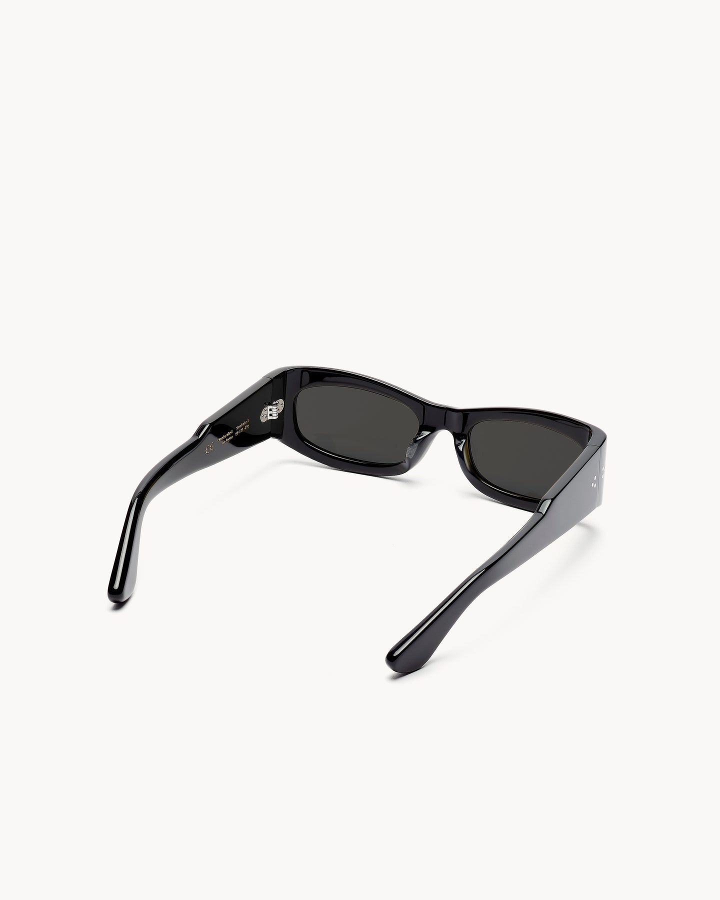 Port Tanger Saudade II Sunglasses in Black Acetate and Black Lenses 3