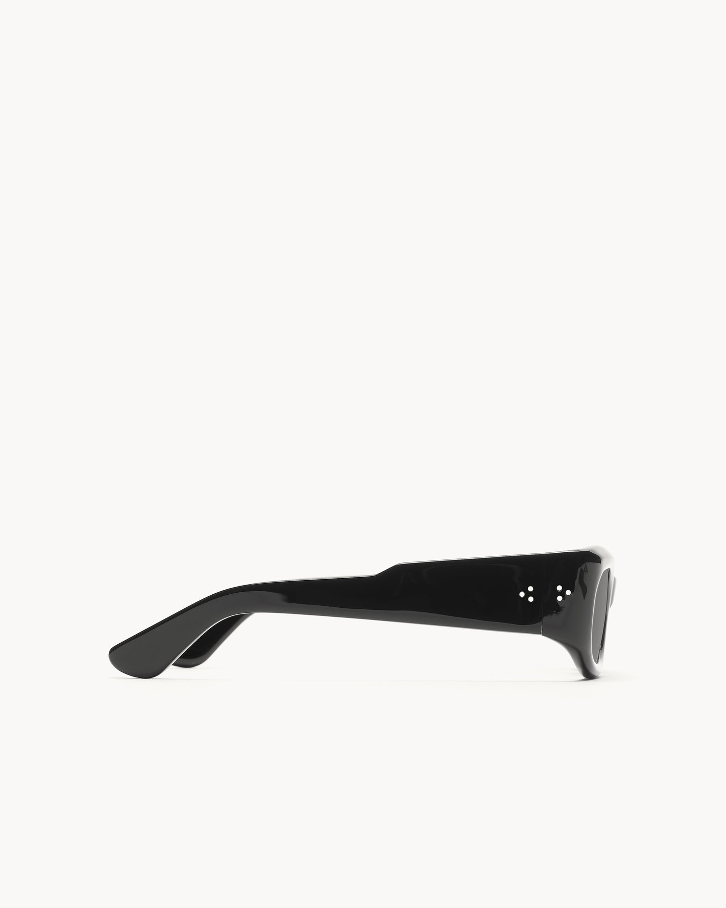 Port Tanger Saudade II Sunglasses in Black Acetate and Black Lenses 4