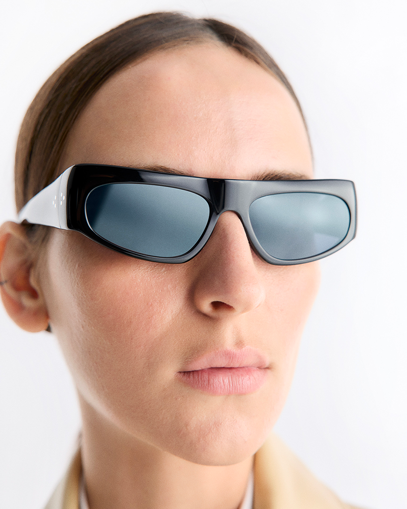 Gray | Black Acetate | Rif Blue Lens | Port Tanger Sunglasses