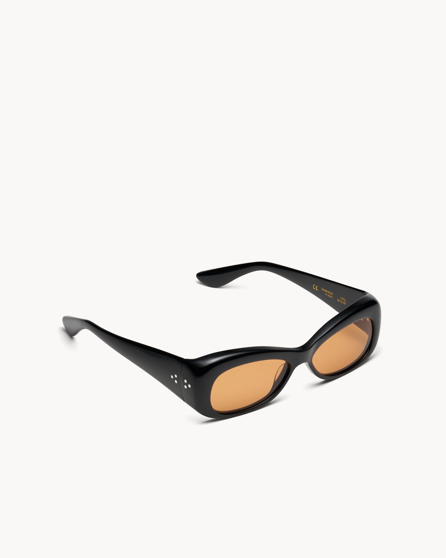 Lydia | Black Acetate | Caramel Lens