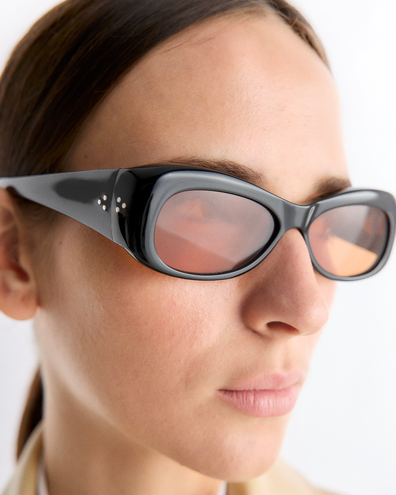 Lydia | Black Acetate | Caramel Lens | Port Tanger Sunglasses