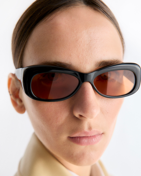 Lydia | Black Acetate | Caramel Lens | Port Tanger Sunglasses