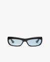 Isa | Black Acetate | Rif Blue Lens