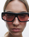 Junayd | Black Acetate | Rose Lens