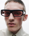 Junayd | Black Acetate | Rose Lens