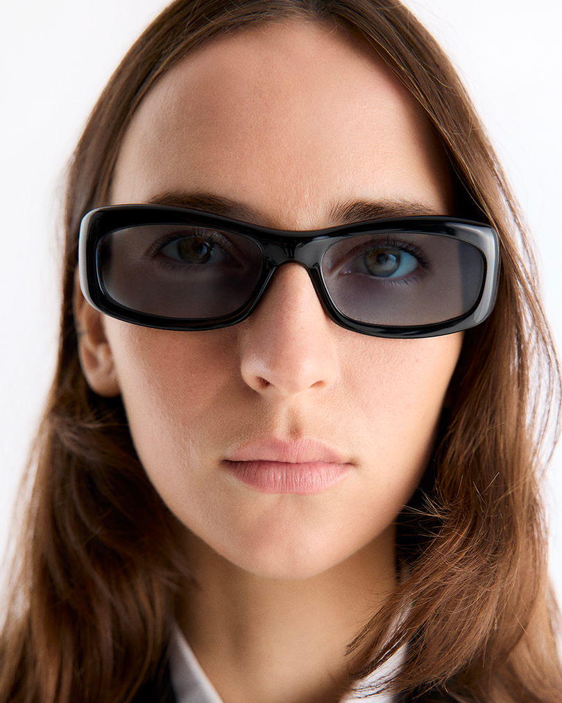 トップス rio@B&S Saudade | Black Acetate | Rif Blue Lens | Port Tanger Sunglasses