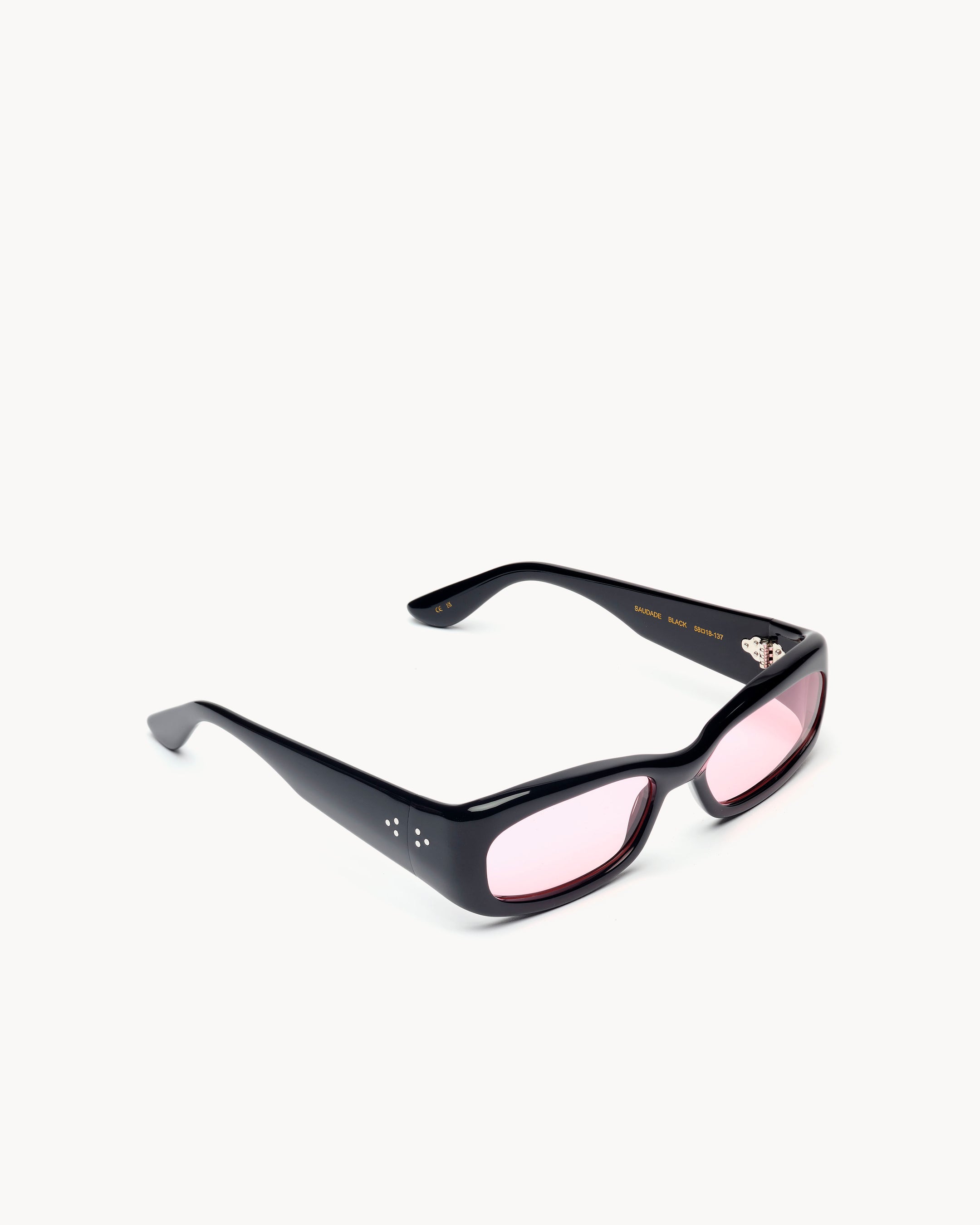 Saudade | Black Acetate | Rose Lens – Port Tanger
