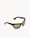 Agha | Black Acetate | Dark Green Lens