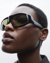 Sama | Black Acetate | Dark Green Lens