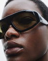 Sama | Black Acetate | Dark Green Lens