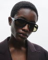 Bamba | Black Acetate | Dark Green Lens