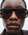 Bamba | Black Acetate | Dark Green Lens