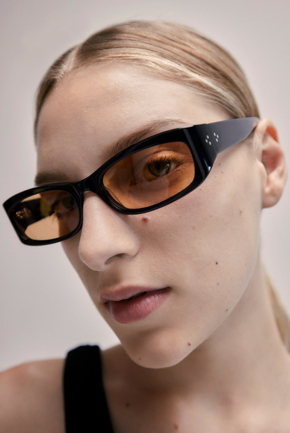 Leila | Black Acetate | Amber Lens | Port Tanger Sunglasses