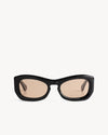 Port Tanger Temo Sunglasses in Black Acetate and Amber Lenses 1
